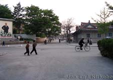 North Korea: Street outside Folk Hotel in Kaesong